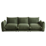 WEHOMZ Cloud Sectional Couch - Modular, Oversized Sofa in Lambswool Fabric, Available in White, Black & Green