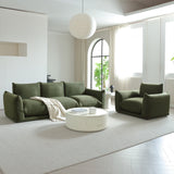 WEHOMZ Cloud Sectional Couch - Modular, Oversized Sofa in Lambswool Fabric, Available in White, Black & Green