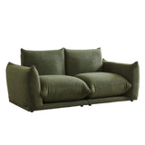 WEHOMZ Cloud Sectional Couch - Modular, Oversized Sofa in Lambswool Fabric, Available in White, Black & Green