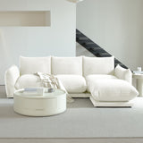 WEHOMZ Cloud Sectional Couch - Modular, Oversized Sofa in Lambswool Fabric, Available in White, Black & Green