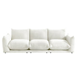 WEHOMZ Cloud Sectional Couch - Modular, Oversized Sofa in Lambswool Fabric, Available in White, Black & Green