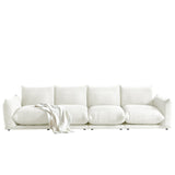 WEHOMZ Cloud Sectional Couch - Modular, Oversized Sofa in Lambswool Fabric, Available in White, Black & Green