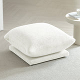 WEHOMZ Cloud Sectional Couch - Modular, Oversized Sofa in Lambswool Fabric, Available in White, Black & Green