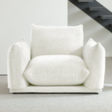 WEHOMZ Cloud Sectional Couch - Modular, Oversized Sofa in Lambswool Fabric, Available in White, Black & Green
