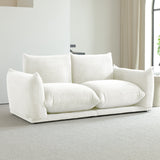 WEHOMZ Cloud Sectional Couch - Modular, Oversized Sofa in Lambswool Fabric, Available in White, Black & Green