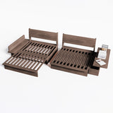 Modern Pull-Out Floor Sofa Bed with Reversible Armrests, Lift-Top Storage in Beige & Green or Coffee Color