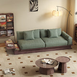 Modern Pull-Out Floor Sofa Bed with Reversible Armrests, Lift-Top Storage in Beige & Green or Coffee Color