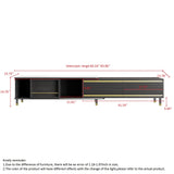 Modern Black MDF TV Stand with 3 Drawers & Sintered Stone Top
