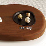 Modern Minimalist Rotatable Coffee Table with Built-in Tea Tray & MDF Material