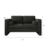Modern Modular Sectional Sofa in Teddy Velvet or Cotton & Linen