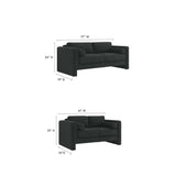 Modern Modular Sectional Sofa in Teddy Velvet or Cotton & Linen