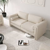 Modern Modular Sectional Sofa in Teddy Velvet or Cotton & Linen