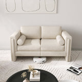 Modern Modular Sectional Sofa in Teddy Velvet or Cotton & Linen