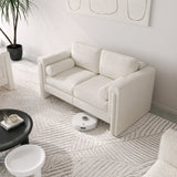 Modern Modular Sectional Sofa in Teddy Velvet or Cotton & Linen