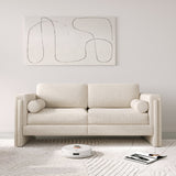 Modern Modular Sectional Sofa in Teddy Velvet or Cotton & Linen