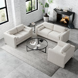 Modern Modular Sectional Sofa in Teddy Velvet or Cotton & Linen