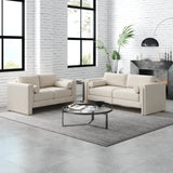Modern Modular Sectional Sofa in Teddy Velvet or Cotton & Linen