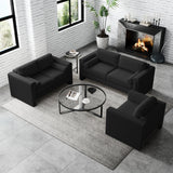Modern Modular Sectional Sofa in Teddy Velvet or Cotton & Linen