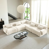 WEHOMZ Modern Teddy Velvet Sectional Sofa – Modular & Upholstered in Luxurious Fabric
