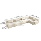 WEHOMZ Modern Teddy Velvet Sectional Sofa – Modular & Upholstered in Luxurious Fabric