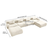 WEHOMZ Modern Teddy Velvet Sectional Sofa – Modular & Upholstered in Luxurious Fabric