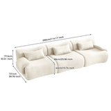 WEHOMZ Modern Teddy Velvet Sectional Sofa – Modular & Upholstered in Luxurious Fabric