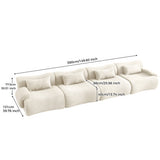 WEHOMZ Modern Teddy Velvet Sectional Sofa – Modular & Upholstered in Luxurious Fabric