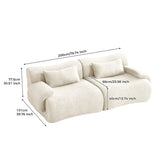 WEHOMZ Modern Teddy Velvet Sectional Sofa – Modular & Upholstered in Luxurious Fabric