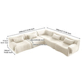 WEHOMZ Modern Teddy Velvet Sectional Sofa – Modular & Upholstered in Luxurious Fabric