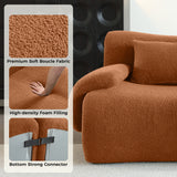 WEHOMZ Modern Teddy Velvet Sectional Sofa – Modular & Upholstered in Luxurious Fabric