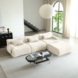 WEHOMZ Modern Teddy Velvet Sectional Sofa – Modular & Upholstered in Luxurious Fabric