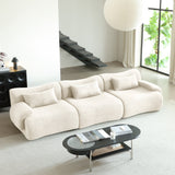 WEHOMZ Modern Teddy Velvet Sectional Sofa – Modular & Upholstered in Luxurious Fabric