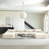 WEHOMZ Modern Teddy Velvet Sectional Sofa – Modular & Upholstered in Luxurious Fabric