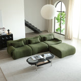 WEHOMZ Modern Teddy Velvet Sectional Sofa – Modular & Upholstered in Luxurious Fabric