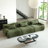 WEHOMZ Modern Teddy Velvet Sectional Sofa – Modular & Upholstered in Luxurious Fabric