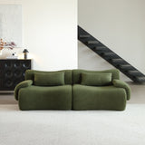 WEHOMZ Modern Teddy Velvet Sectional Sofa – Modular & Upholstered in Luxurious Fabric