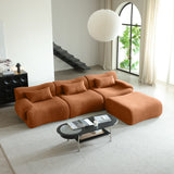 WEHOMZ Modern Teddy Velvet Sectional Sofa – Modular & Upholstered in Luxurious Fabric