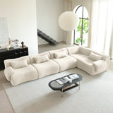 WEHOMZ Modern Teddy Velvet Sectional Sofa – Modular & Upholstered in Luxurious Fabric
