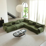 WEHOMZ Modern Teddy Velvet Sectional Sofa – Modular & Upholstered in Luxurious Fabric