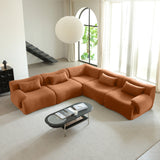 WEHOMZ Modern Teddy Velvet Sectional Sofa – Modular & Upholstered in Luxurious Fabric
