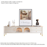Elegant Modern Wood & Glass TV Stand Cabinet with Storage Drawers - Ideal for Up to 65" TVs