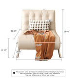 WEHOMZ Retro Leather Barcelona Chair in Faux Leather - Convertible Sofa Bed with Stainless Steel Legs, Available in Black, Orange, & Beige
