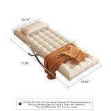WEHOMZ Retro Leather Barcelona Chair in Faux Leather - Convertible Sofa Bed with Stainless Steel Legs, Available in Black, Orange, & Beige