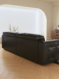 WEHOMZ Retro Leather Pull Out Couch Bed – Smart Electric Convertible Sofa with Remote, Available in Black & Brown