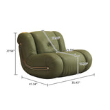 Rocking Sofa Leisure Chair in Black, White, Brown, Green - Faux Leather & Technology Velvet Recliner