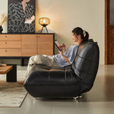 WEHOMZ Togo Style Black Eco-Leather Sleeper Sofa Bed without Arms