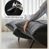 WEHOMZ Togo Style Black Eco-Leather Sleeper Sofa Bed without Arms