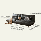 WEHOMZ Togo Style Black Eco-Leather Sleeper Sofa Bed without Arms