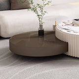 Modern Nesting Coffee Table Set 3-Piece, White & Grey with Stone Top & Storage