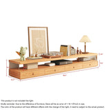 Modern Wood Media Center TV Stand with 4 Drawers & Shelves in Burlywood